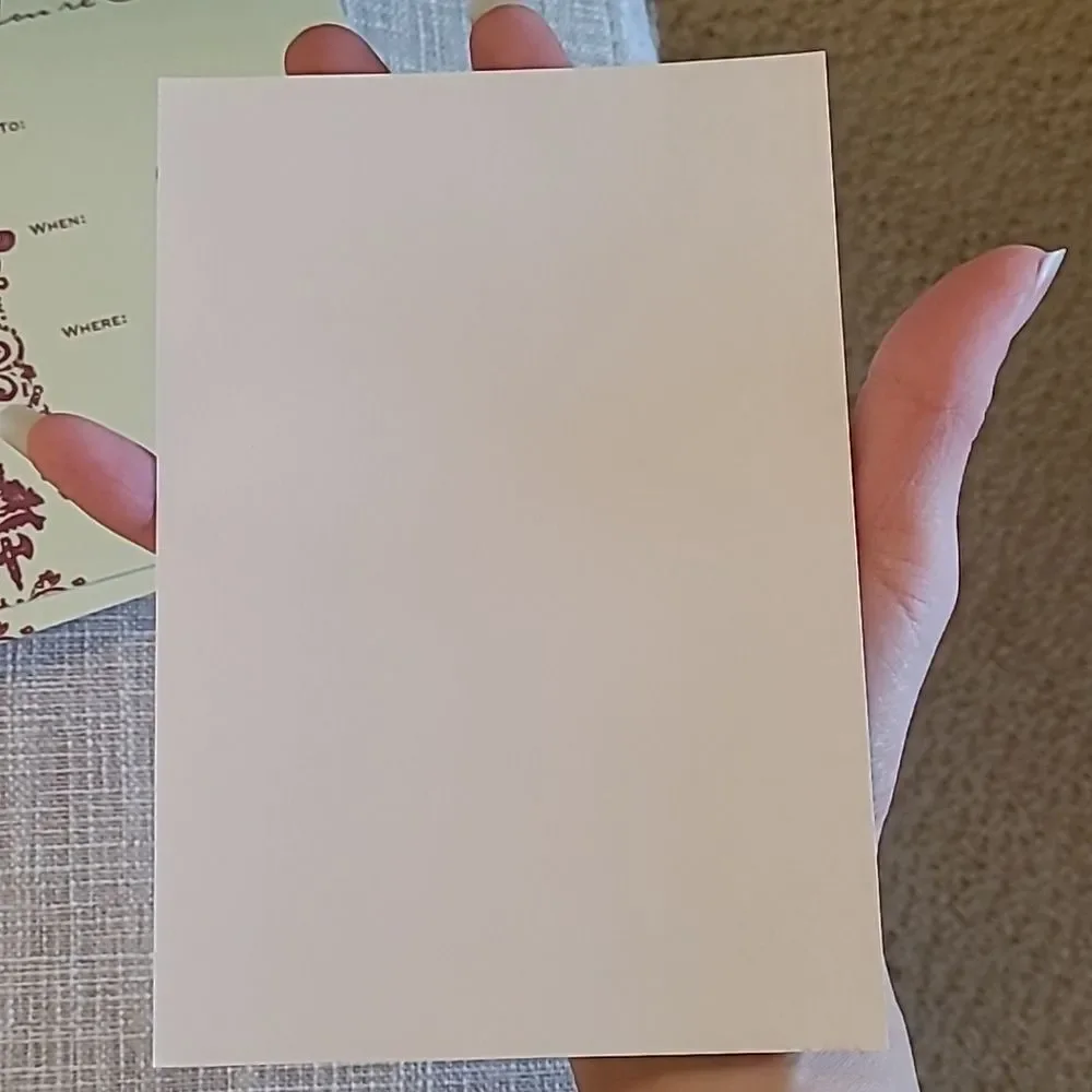 Invitation cards quantity 8 card envelopes party invite mail get together cream